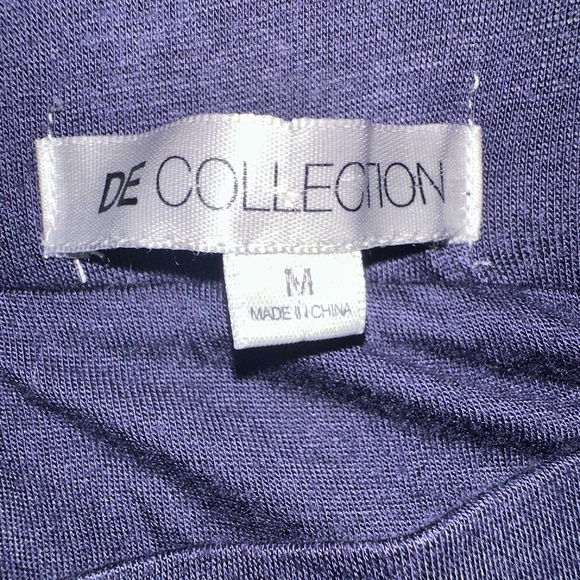 De Collection Navy & White Geometric Pattern Knit Lined Skirt ~ Medium - Picture 4 of 7